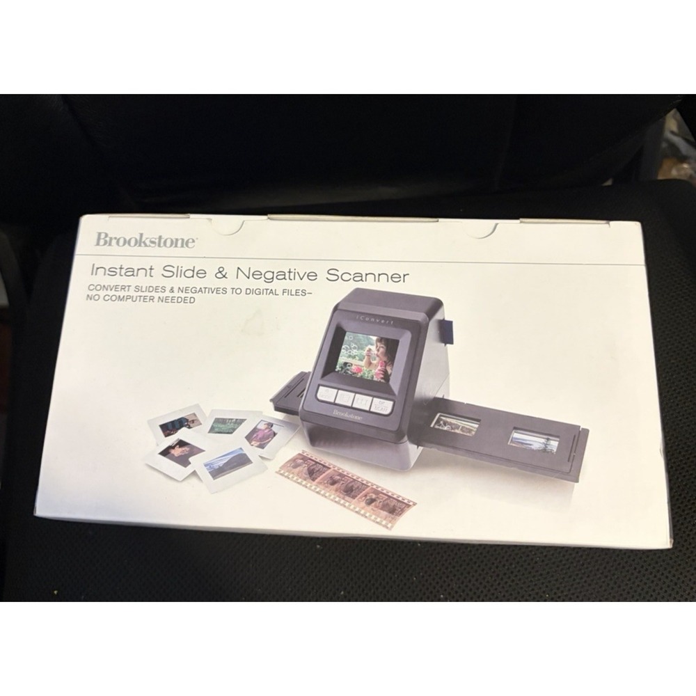 Brookstone iConvert Instant Slide & Negative Scanner Unisex‎ OS Black 1800dpi